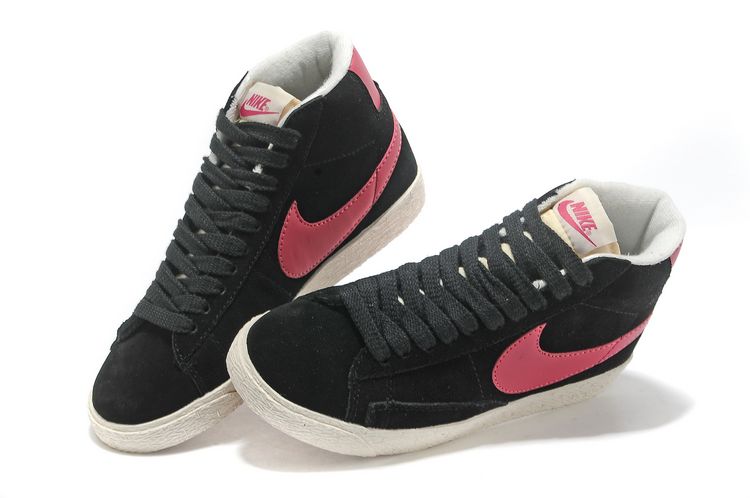 Nike Blazer Mid Suede millesime femmes chaussures noir rouge (2)
